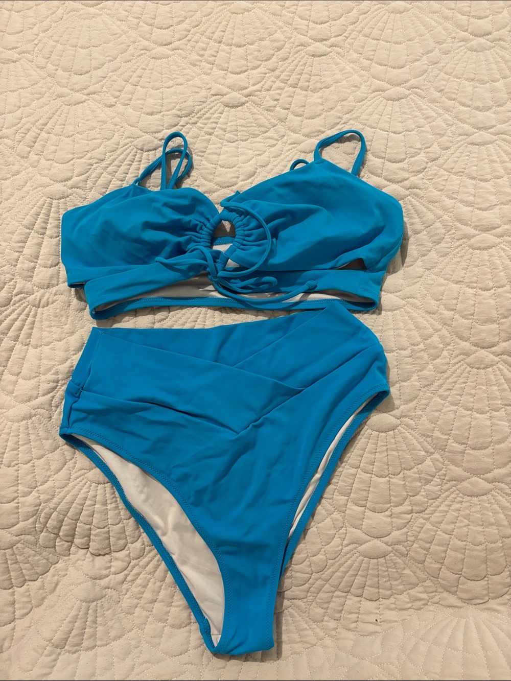 Victoria's Secret Turquoise Ring-Front High-Waist Bikini